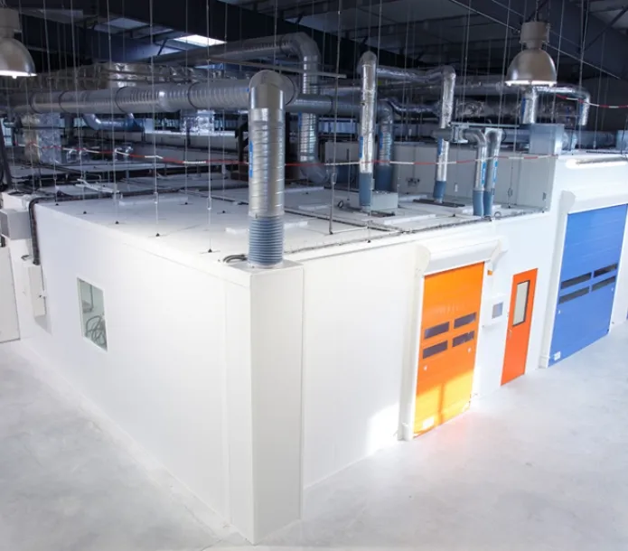 Vista general de la sala blanca ISO 8